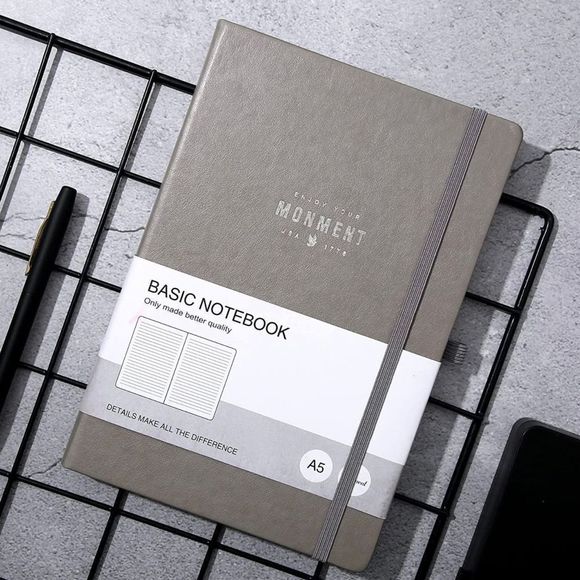 YOMENT Hard cover Lined Journal w/pen loop & elastic closure band, bookmark - Picture 6 of 8